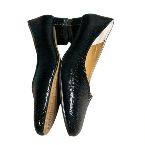 J.Renee shoes,women NEW!black patent lizard print BAMBALINA  classy ,1” heel - Picture 15 of 16